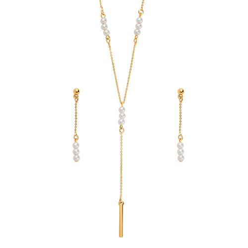 Set Collar + Aretes Love My Pearls