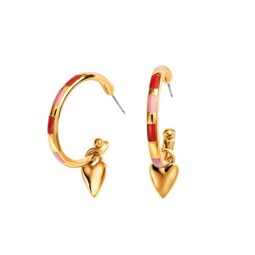 Argollas Bold Heart Pearls