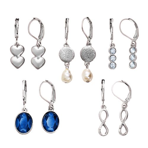 Set Aretes x5 Feeling Silver