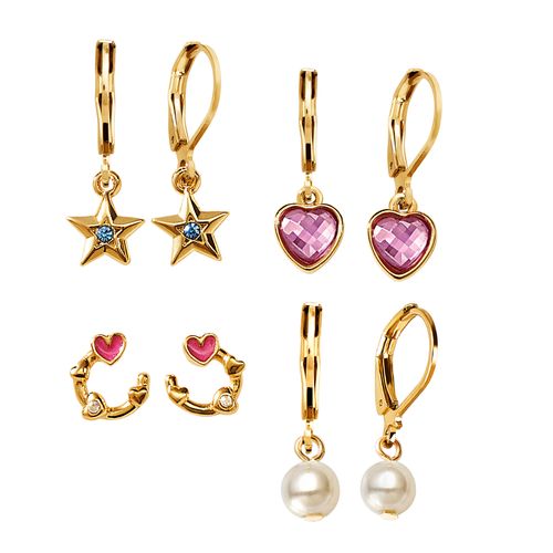 Set Aretes x4 Girl In Pink