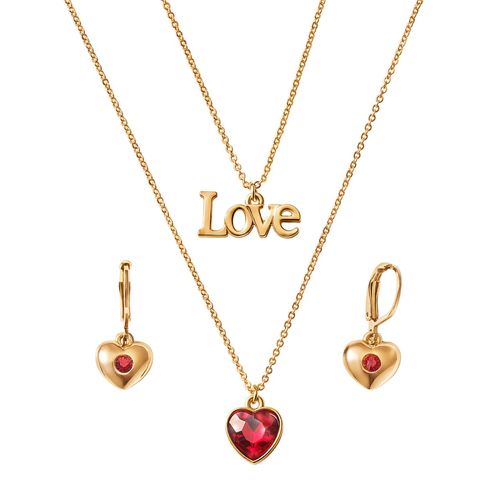 Set Collar + Aretes Love On Glam