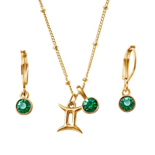 Set Collar + Aretes Geminis