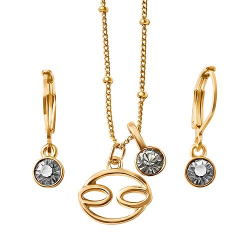 Set Collar + Aretes Cancer