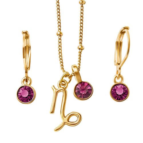 Set Collar + Aretes Capricornio