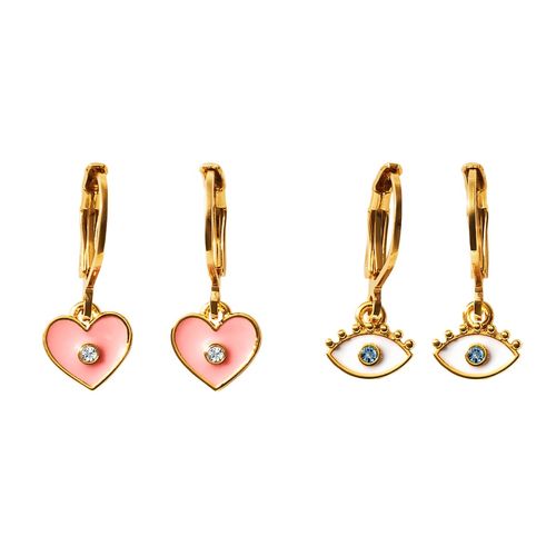 Set Aretes x2 Think In Pink