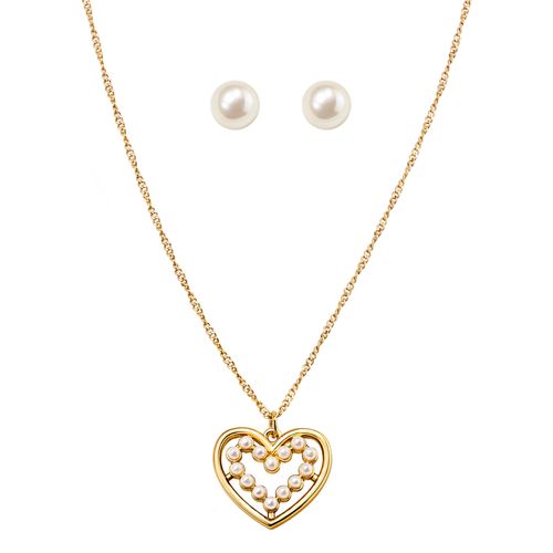 Set Collar + Aretes Majestic Heart