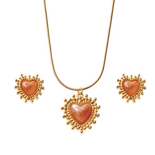 Set Collar + Aretes Latin Hearts